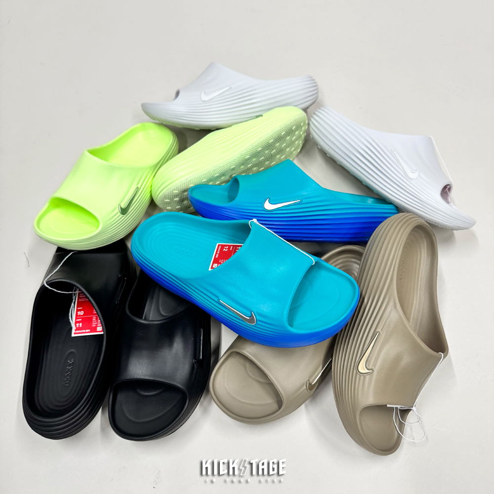 男鞋 NIKE REACTX REJUVEN8 Slide 黑 藍 綠 泡棉 Q彈 增高 休閒 防水 涼鞋 拖鞋【HV4479】