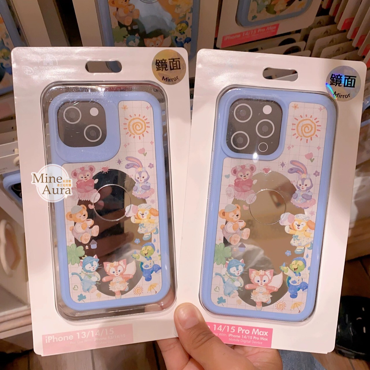 達菲 Duffy 與好友們 自然的色彩系列 圖案 鏡面設計 iphone 系列 手機殼 保護套 -上海迪士尼樂園