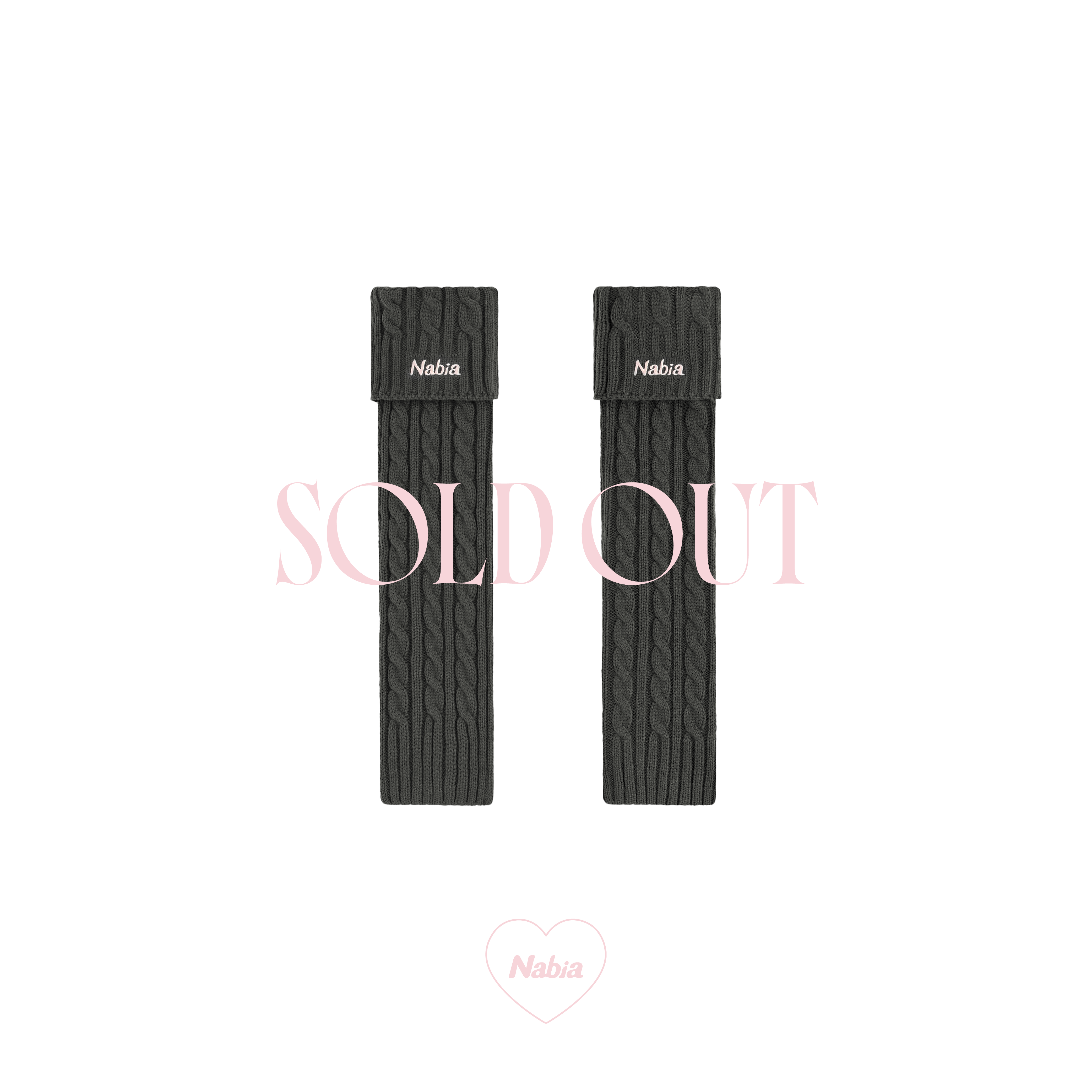 訂製粗編織泡泡襪 - 灰