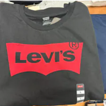 [S] LEVIS BLACK BATWING LOGO TSHIRT, 173690466-BLACK (SLE33)