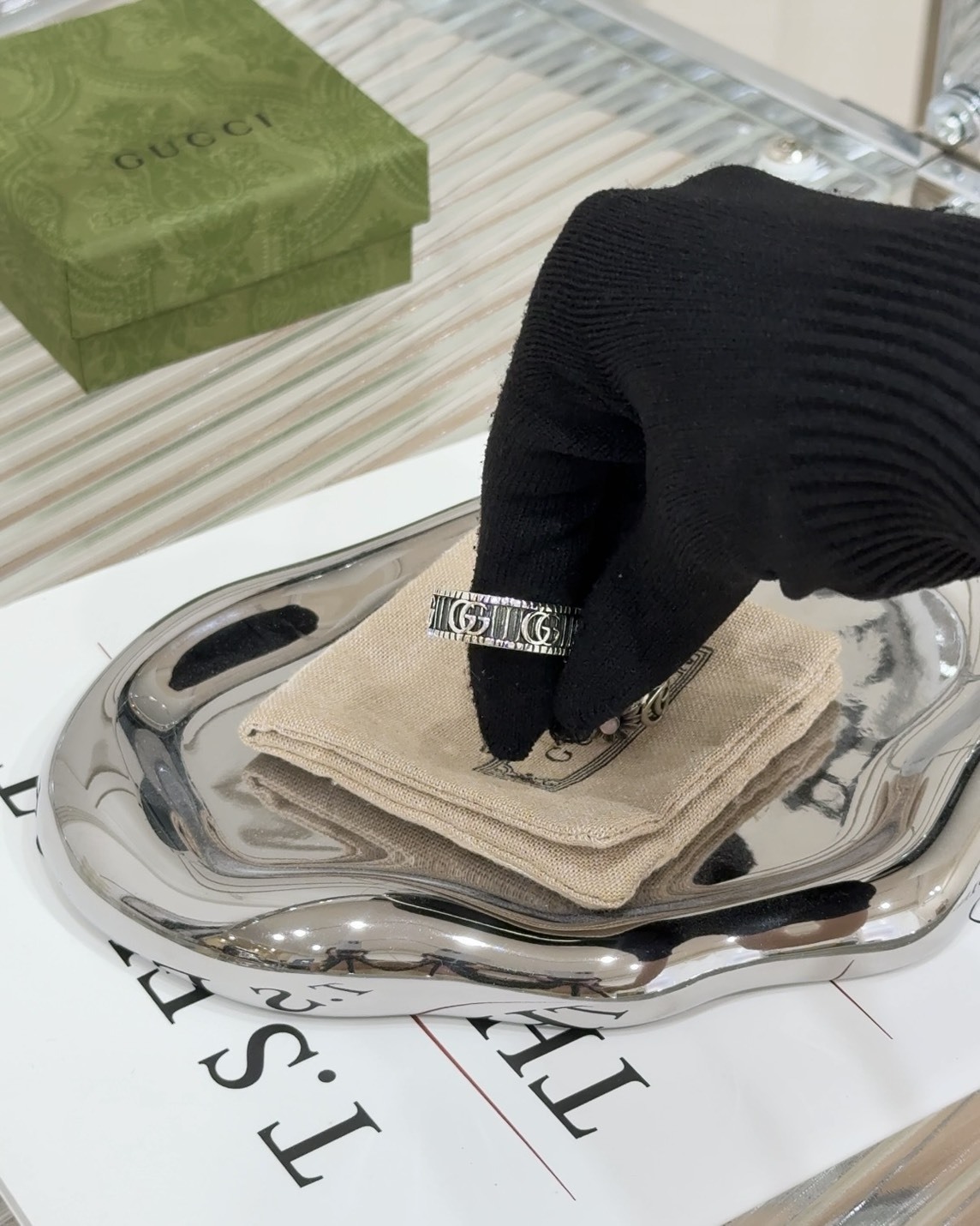 GUCCI｜圈環戒指 男女同款