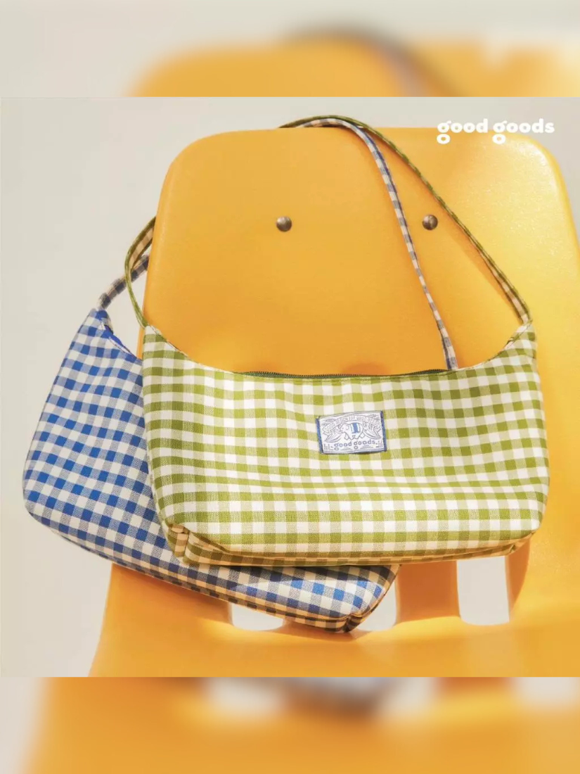 【 泰國連線 】Good Goods 泰式格紋單肩包