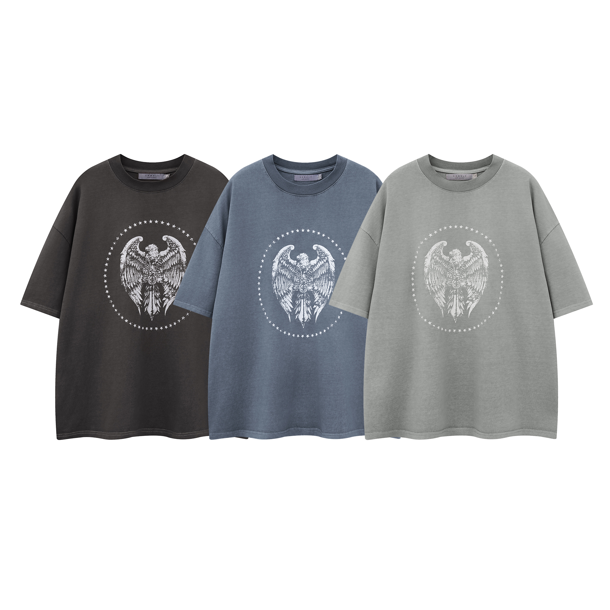 《S.V》BOXY展翅老鷹水洗短T