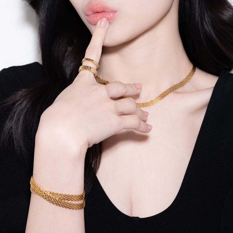 OUS Sparkmesh Bracelet 星織纏繞手鍊 金