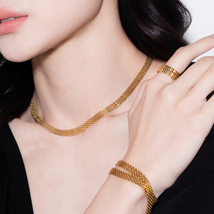 OUS Sparkmesh Bracelet 星織纏繞手鍊 金