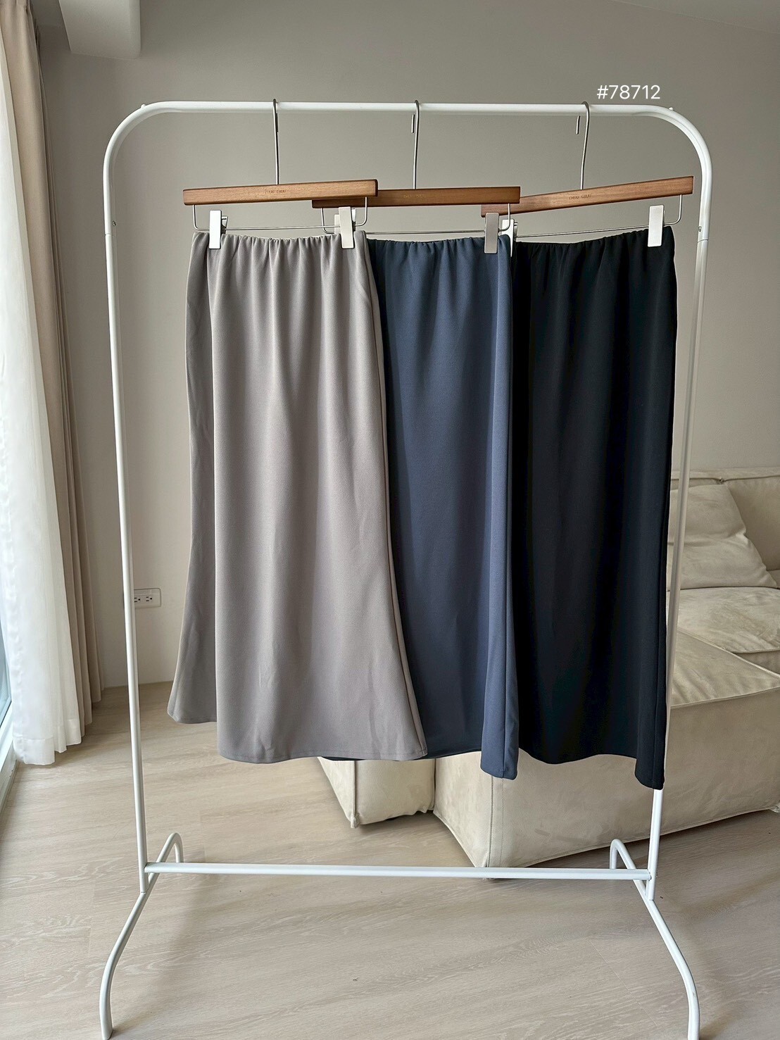 基礎素面魚尾裙 78712