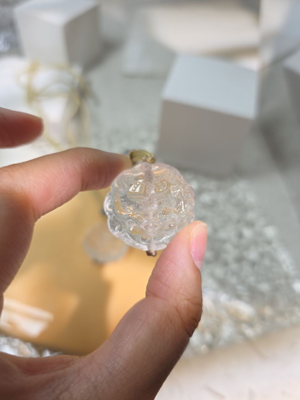 白晶狐狸掛飾繩