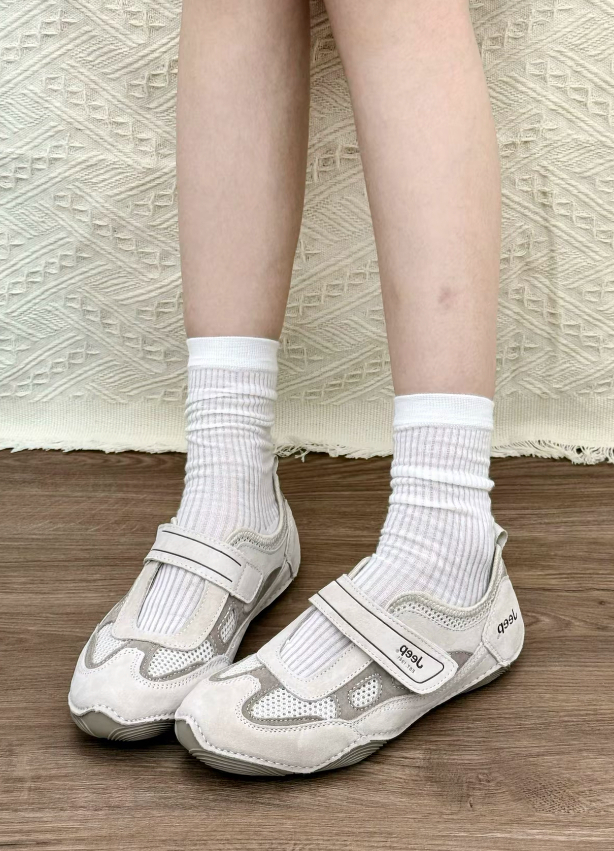 JEEP MARY JANE 瑪莉珍芭雷舞鞋 戶外鞋 包頭涼鞋 瑪莉珍鞋 薄底鞋 灰色 機能 女款/預購