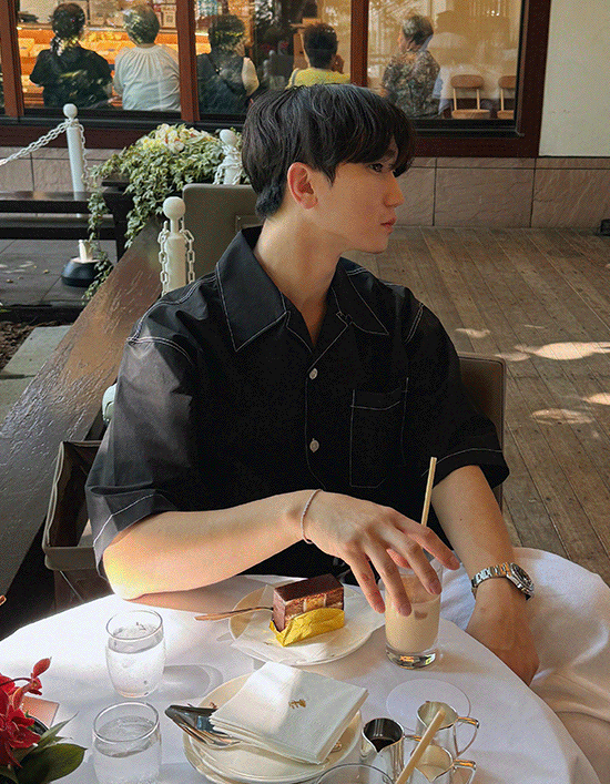 尼龍縫線短袖襯衫