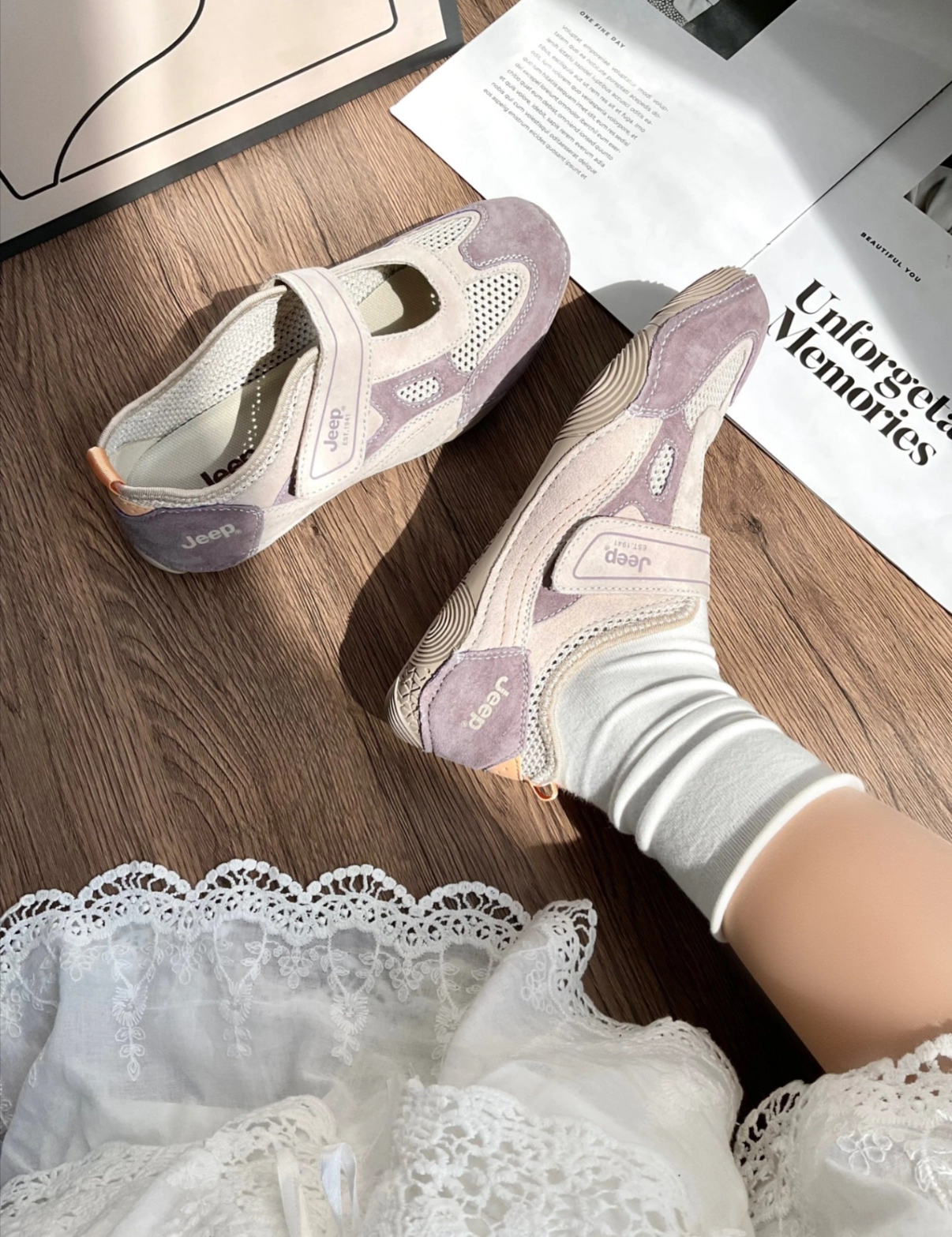 JEEP MARY JANE 瑪莉珍芭雷舞鞋 戶外鞋 包頭涼鞋 瑪莉珍鞋 薄底鞋 紫色 機能 女款/預購