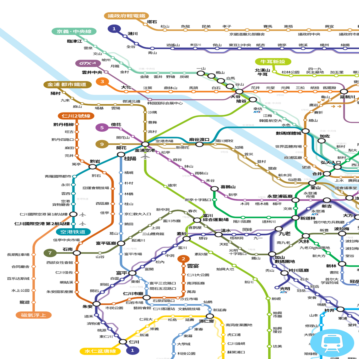 韓國地鐵圖