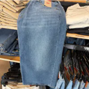 [S] LEVIS BLUE HIGH RISE SLIT SKIRT, 001VH0000 BLUE (SLE48)