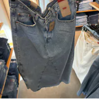 [S] LEVIS LIGHT WASH ICON LONG SKIRT, A87270001-LIGHT WASH (SLE49)