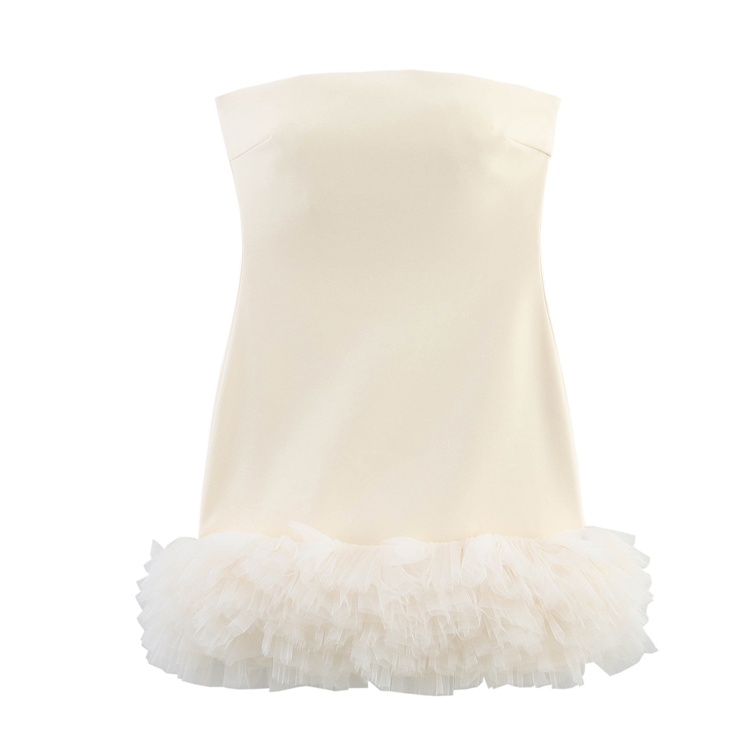 澎澎下擺 平口小洋裝