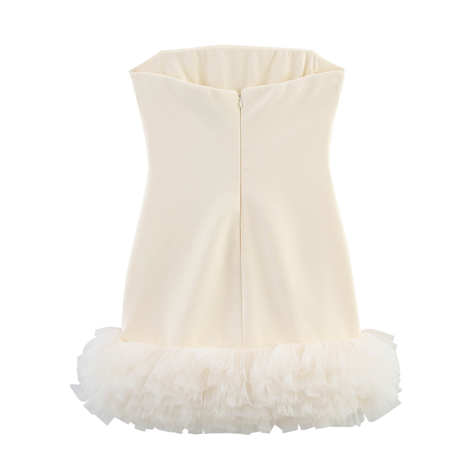 澎澎下擺 平口小洋裝