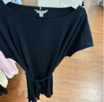 [S] TOMMY HILFIGER NAVY BELTED STRETCH TSHIRT DRESS, XW04962-400 (STH1280)