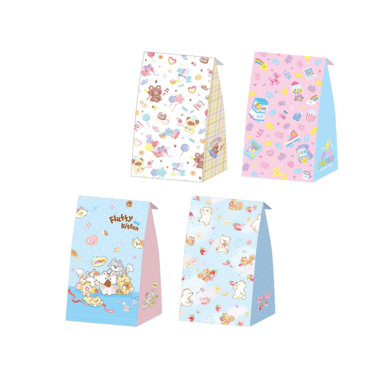 四季紙品 牛皮立體袋(中) 4入【BC4001】