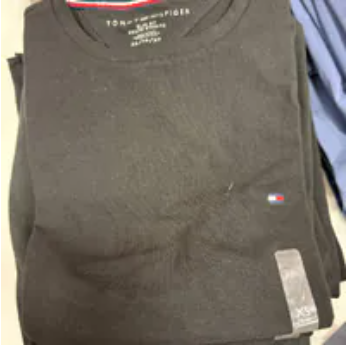 [S] TOMMY HILFIGER BLACK SLIM FIT PREMIUM STRETCH TSHIRT, 78J6344-001 (STH1297)