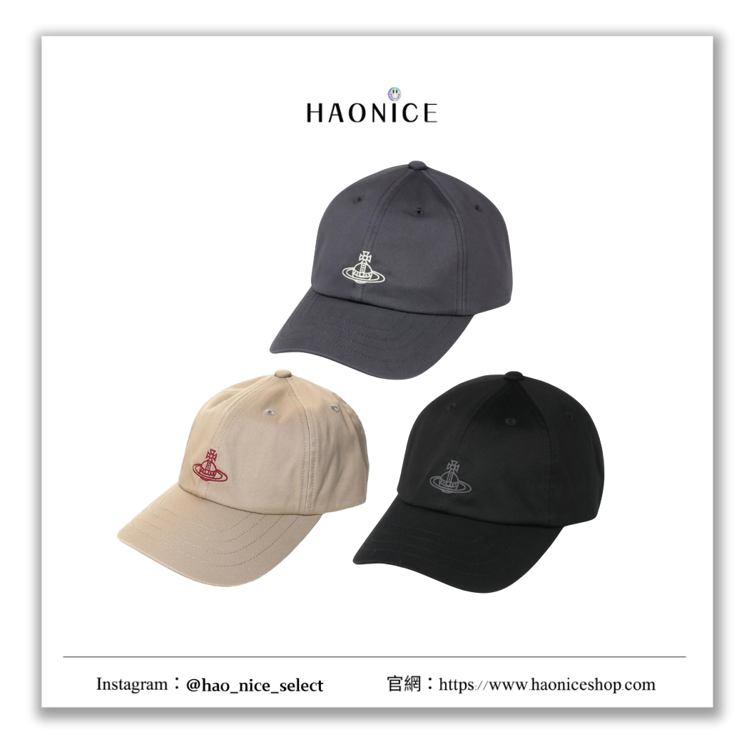 【HAO NICE】100%正品 VIVIENNE WESTWOOD 英國精品🇬🇧經典刺繡LOGO棒球帽 帽子