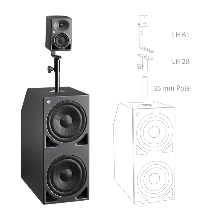 Neumann Mounting Example  KH 80 DSP on a KH 870 sub (2)