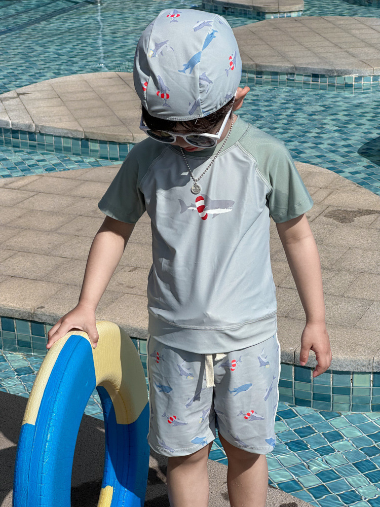 泳圈鯊魚 泳裝3件組