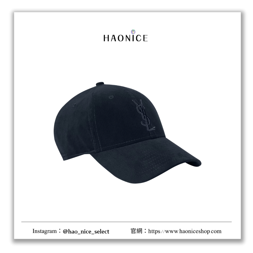 【HAO NICE】100%正品 YSL × NEW ERA 潮流精品🔥聯名款經典刺繡LOGO燈芯絨棒球帽 帽子