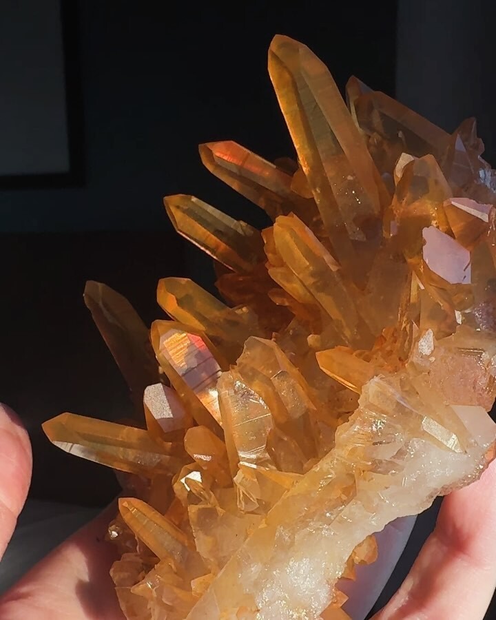 ✨頂級✨橘子水晶✨雙面生長