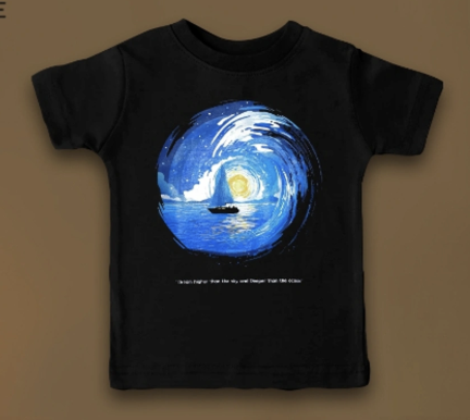 泰國 靚料夜空帆船小童T-Shirt(T5 T761)