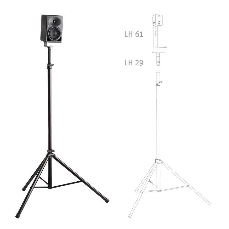 Neumann Mounting Example  KH 120 on a lighting stand