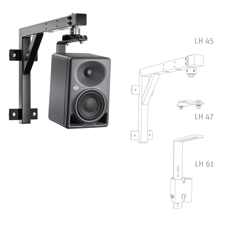 Neumann Mounting Example  KH 80 DSP on a wall (2)