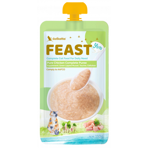 [斷貨中, 預3月尾4月頭先有] Astkatta – Feast 鮮肉盛宴營養主食包 (走地雞肉) Pure Chicken Puree 110g