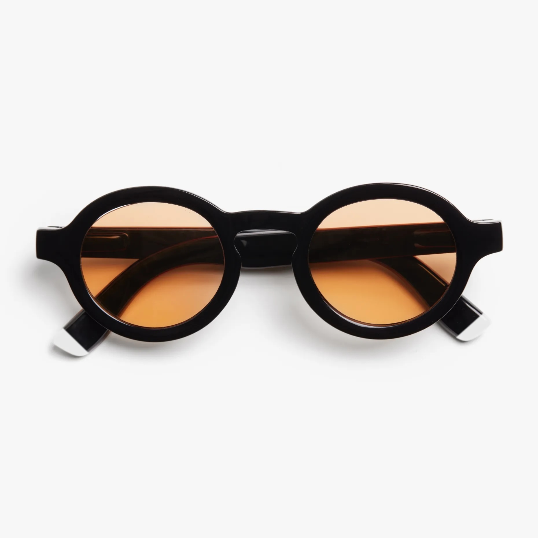 BARNER | Charles - Black Noir Glossy Sunglasses (Orange Lens)