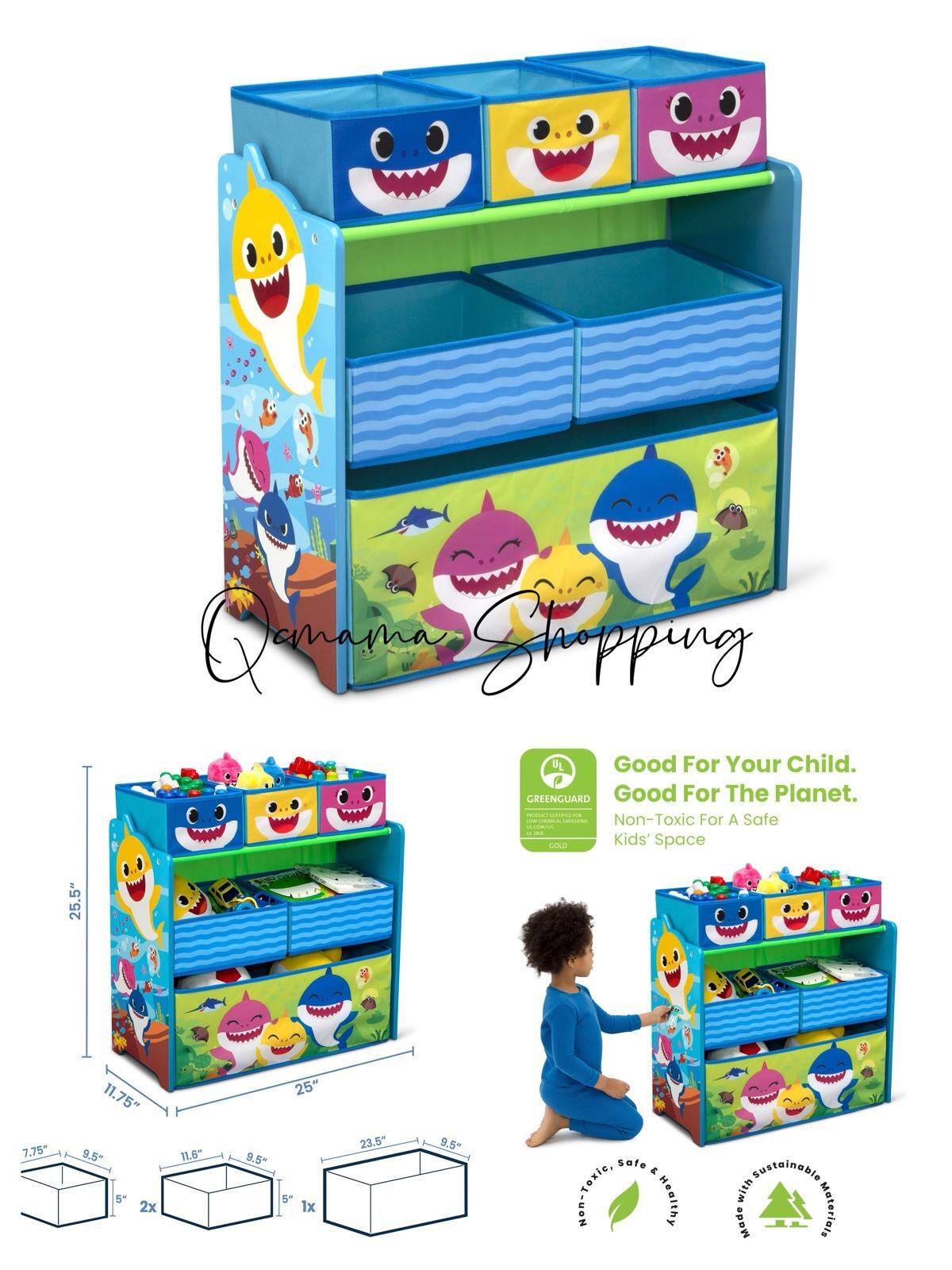 (現貨包順豐自取) 美國直送Cocomelon / Baby Shark玩具收納櫃