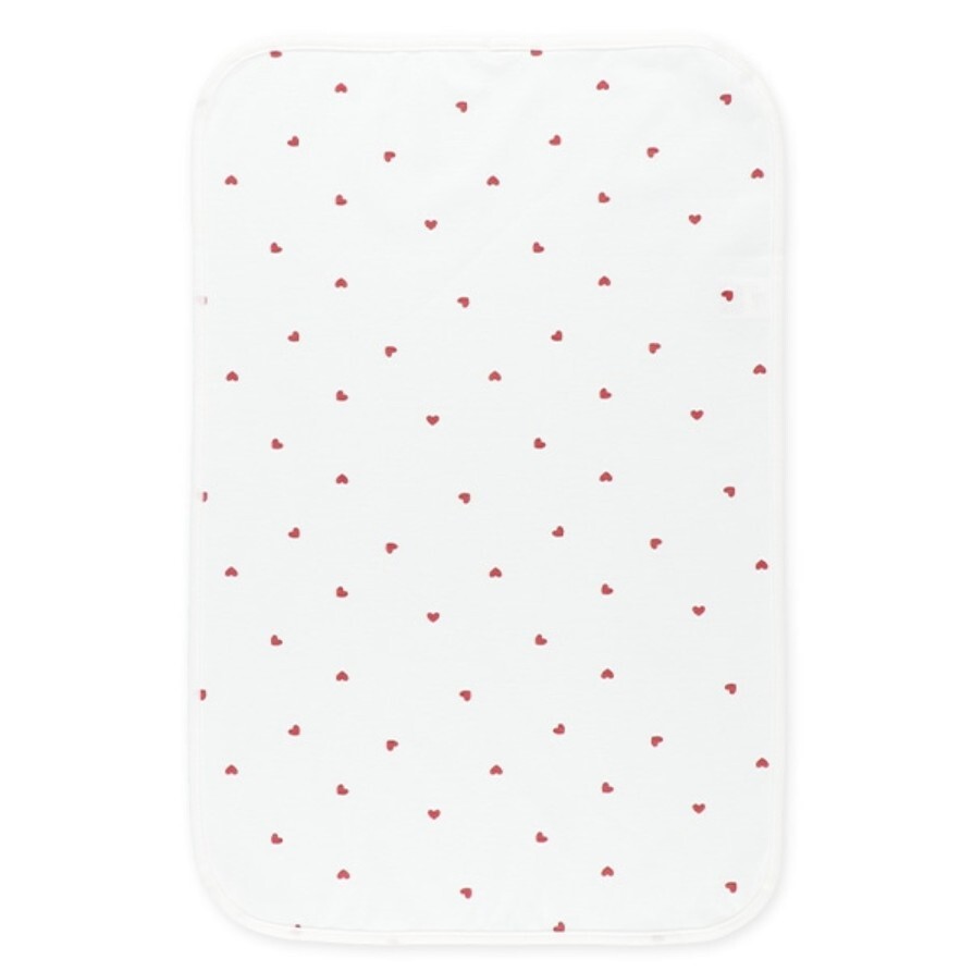 【Nishimatsuya】ELFINDOLL Portable Waterproof Diaper Changing Mat 2-Pack (45x70cm) - Hearts & Mimosa