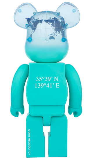 BEARBRICK EARTH (OCEAN BLUE) 400%