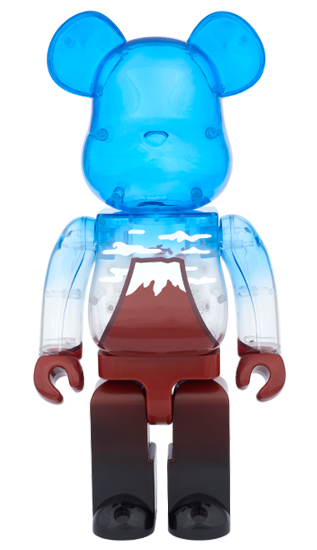 BEARBRICK FUJI 赤富士 透明 富士山 400%