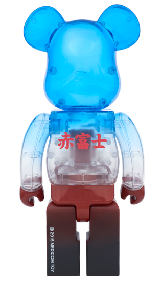 BEARBRICK FUJI 赤富士 透明 富士山 400%