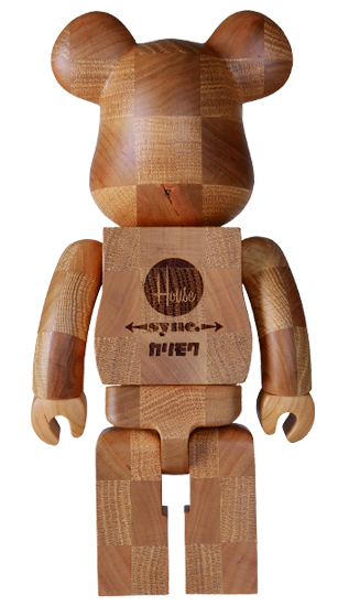 BEARBRICK KARIMOKU "HOUSE INDUSTRIES CHESS" WOOD 400%