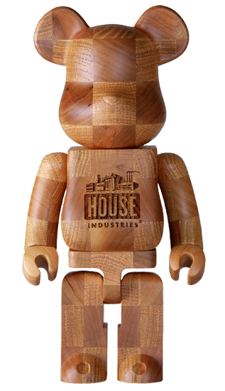 BEARBRICK KARIMOKU "HOUSE INDUSTRIES CHESS" WOOD 400%