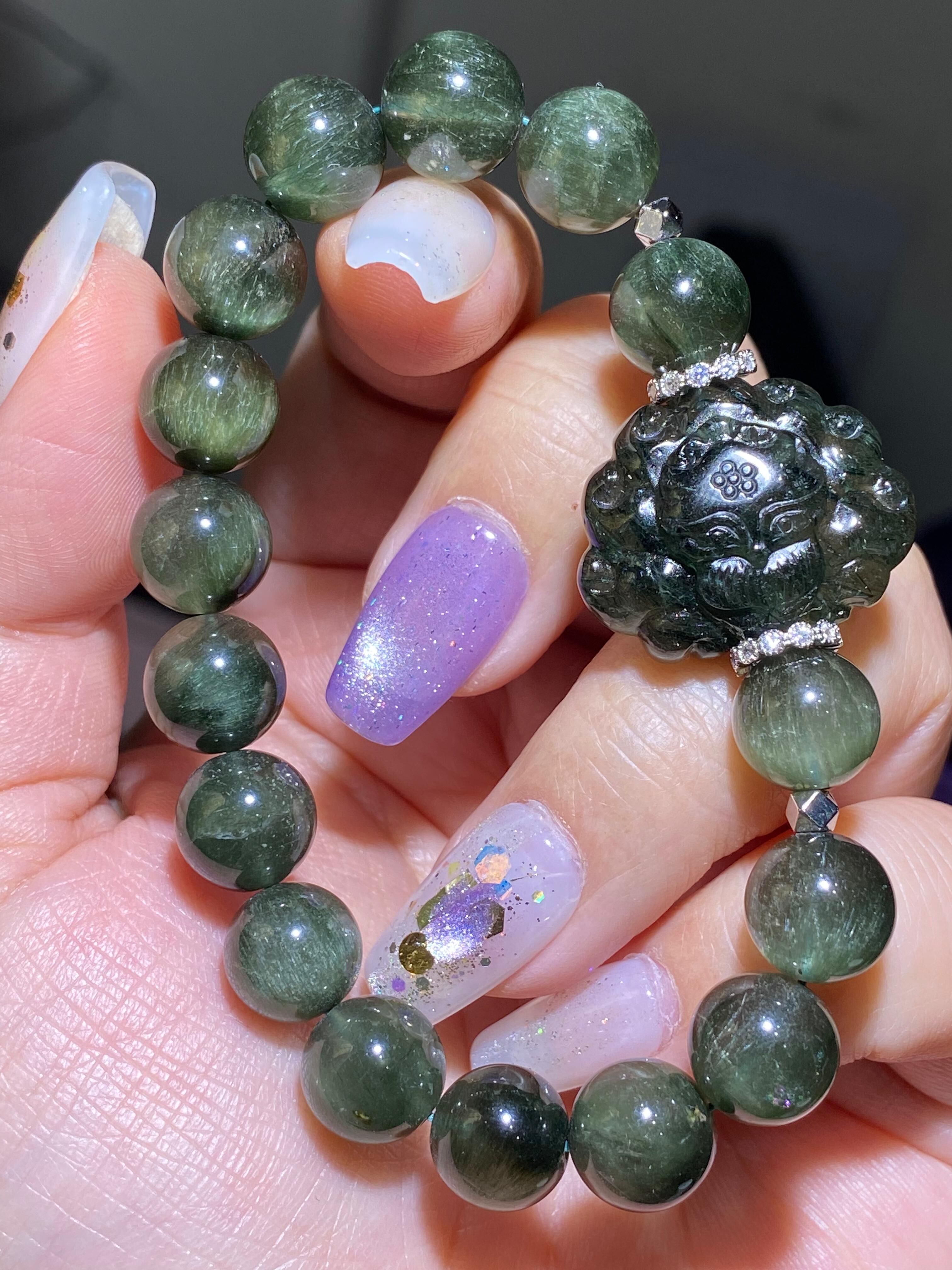 10-10.4MM高質順綠髮配九尾狐