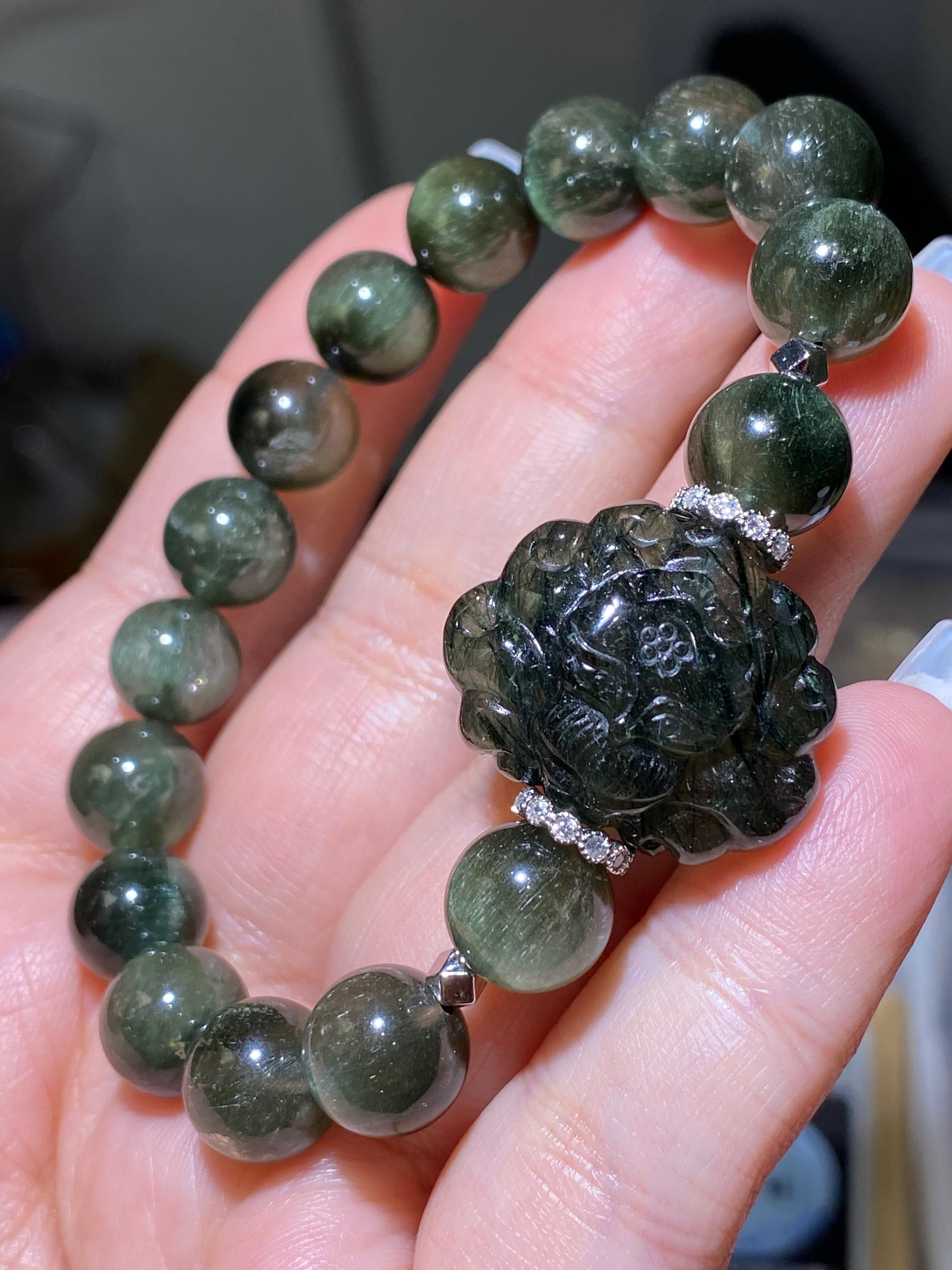 10-10.4MM高質順綠髮配九尾狐