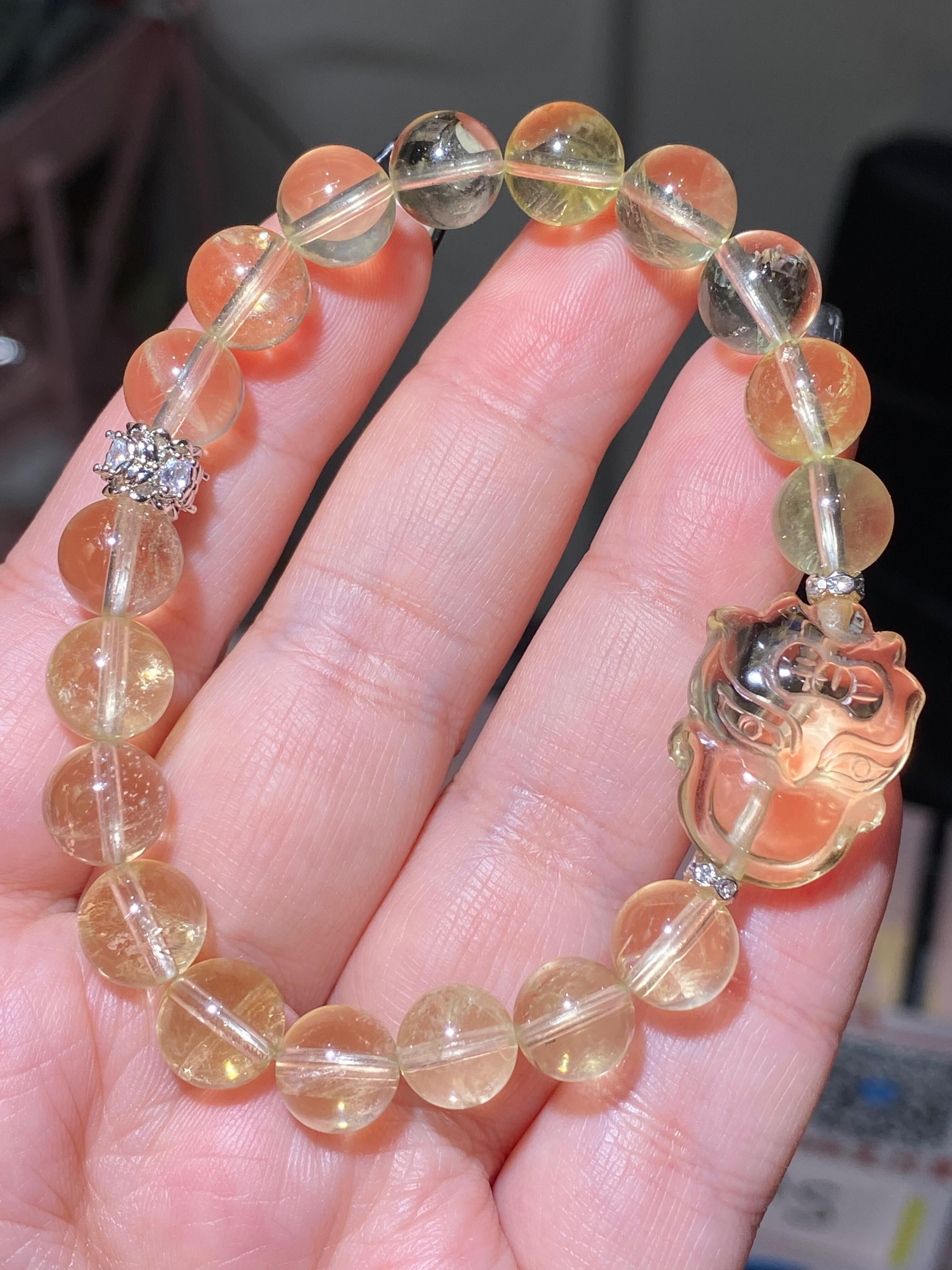 9-9.3MM黃水晶小狐仙手狐