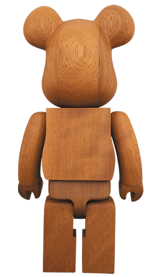 BEARBRICK カリモク IROKO WOOD 400%