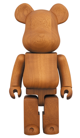 BEARBRICK カリモク IROKO WOOD 400%