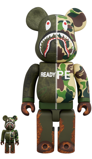 BEARBRICK BAPE READYMADE × A BATHING APE 100% & 400%
