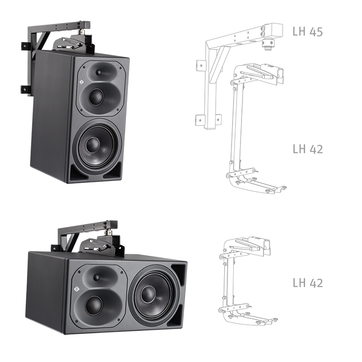 Neumann Mounting example  KH 420 on a wall