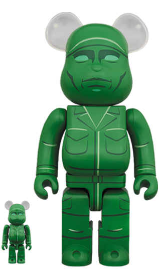 BEARBRICK TOY STORY GREEN ARMY MEN 綠兵 100% & 400%
