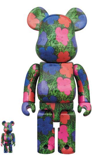 BEARBRICK ANDY WARHOL “FLOWERS" 100% & 400%