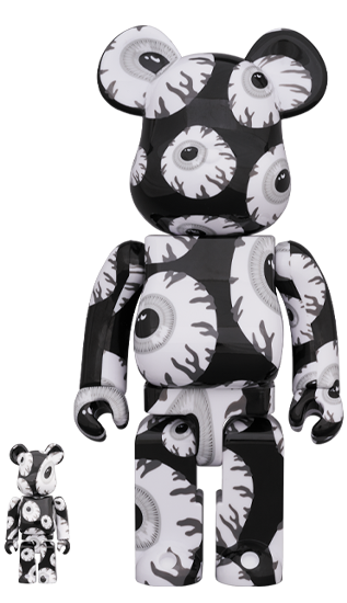 BEARBRICK MISHKA MONOCHROMATIC 100% & 400%