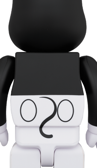 BEARBRICK MICKEY MOUSE (B&W 2020 Ver.) 100% & 400%